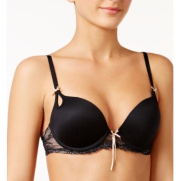 Heidi by Heidi Klum Boost Keyhole Push-Up Bra H212-1173B Black Size 36A - Picture 2 of 3